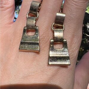 Unique Bargains Vintage Sscrewback Goldtone Dangle Earrings